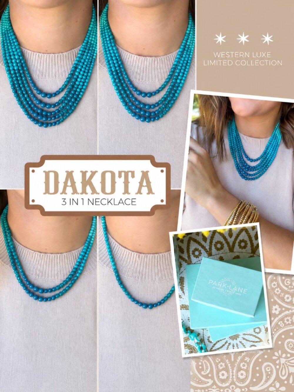 Park Lane 3 in 1 Dakota Necklace - Picture 2 of 7